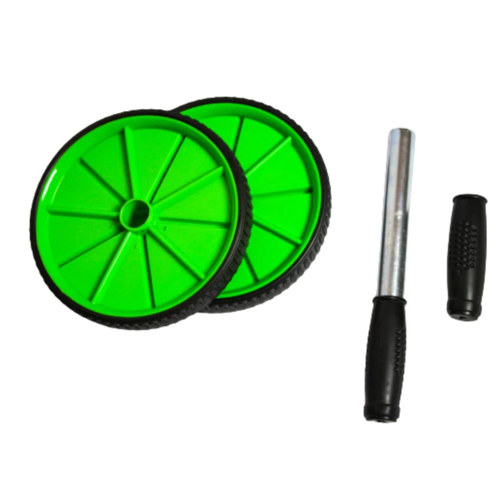 Roda Rolo Rodinha Abdominal Dupla Aparelho Lombar Academia Exercícios