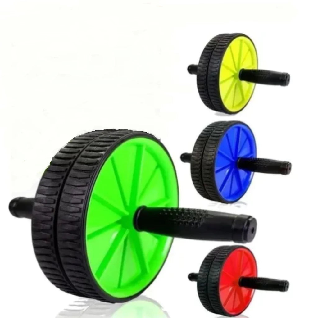 Roda Rolo Rodinha  Abdominal Dupla  Aparelho  Lombar Academia Exercícios