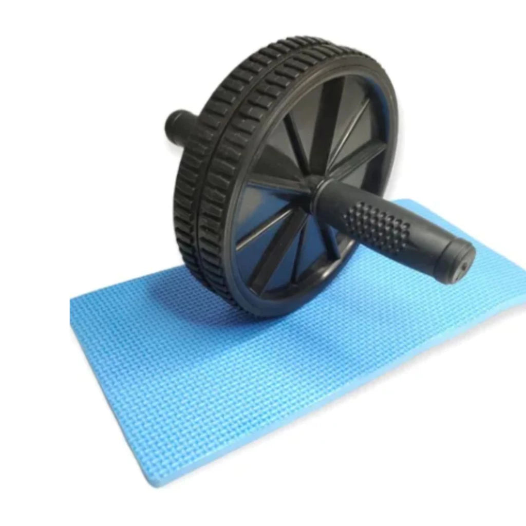 Roda Rolo Rodinha  Abdominal Dupla  Aparelho  Lombar Academia Exercícios