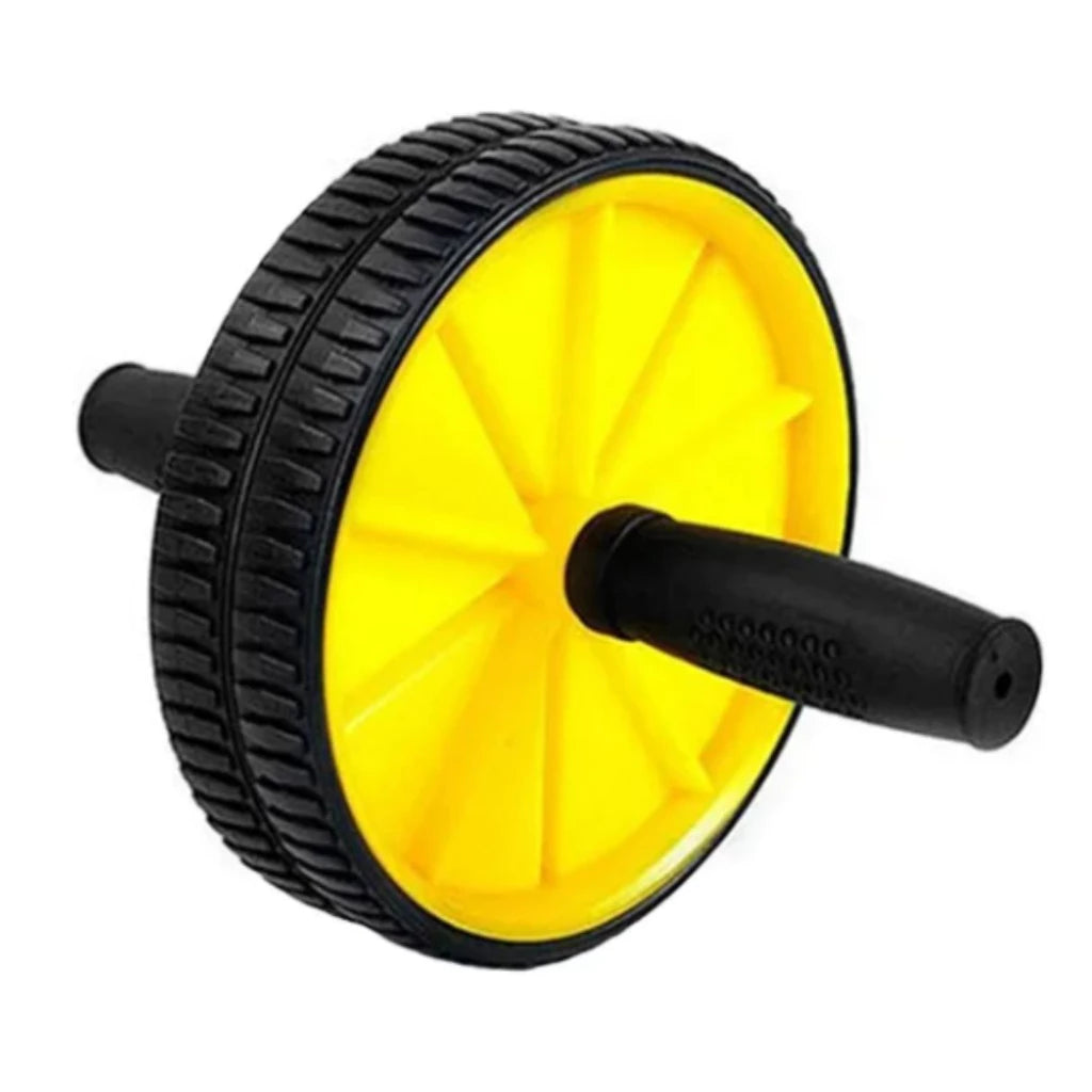 Roda Rolo Rodinha  Abdominal Dupla  Aparelho  Lombar Academia Exercícios
