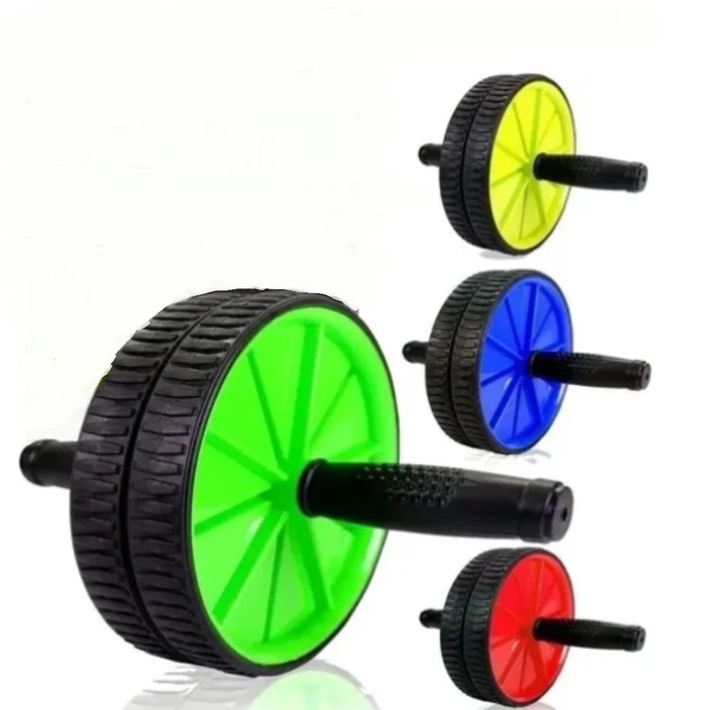 Roda Rolo Rodinha  Abdominal Dupla  Aparelho  Lombar Academia Exercícios